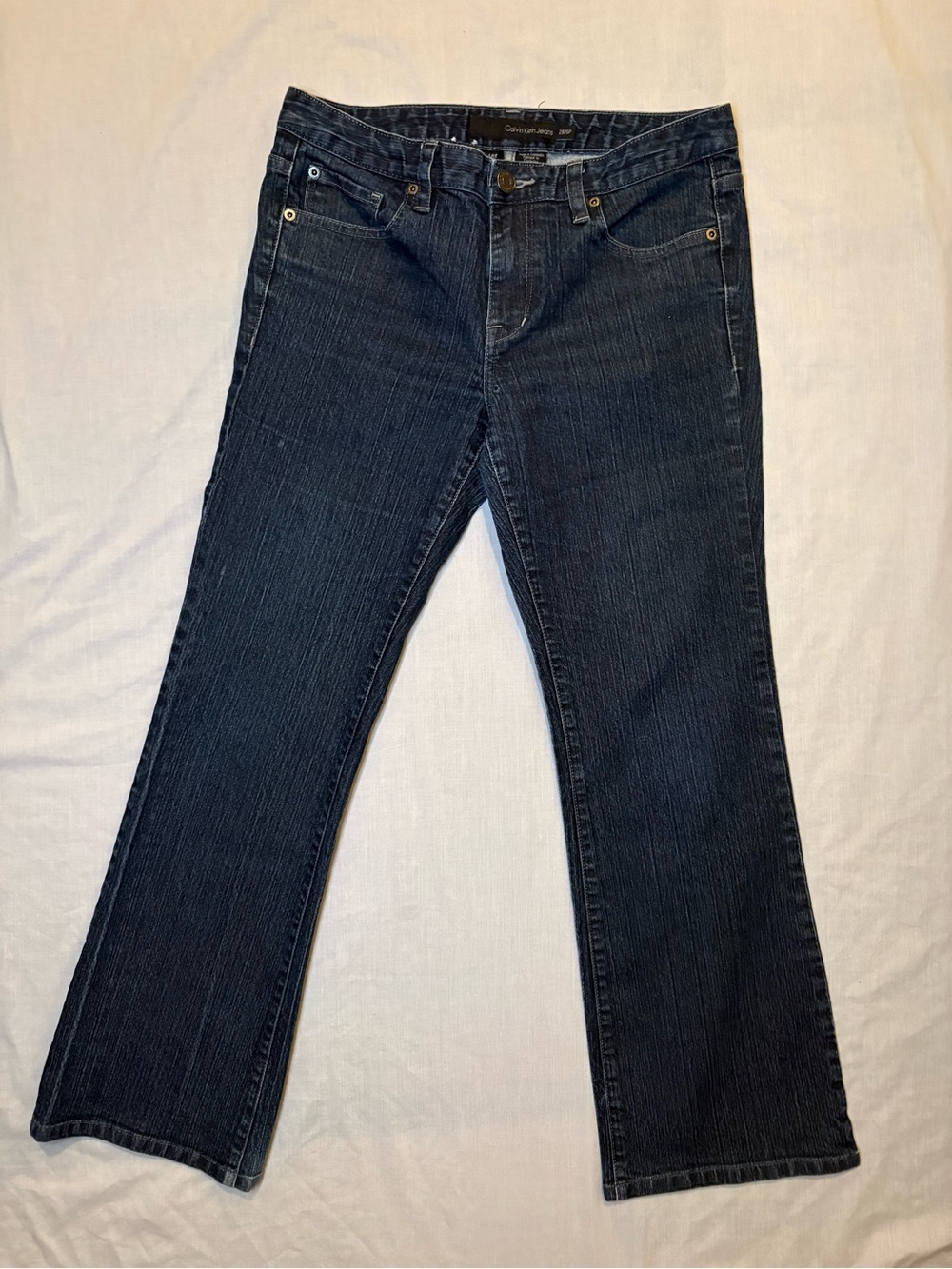 Calvin Klein Flare Jeans Blue Waist 28 Petite